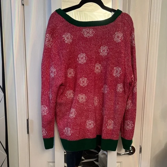Festive Penguin Sweater - Red and Green Holiday Christmas - Picture 3 of 3